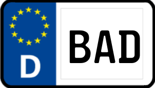 Kennzeichen BAD/