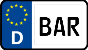 Kennzeichen BAR/