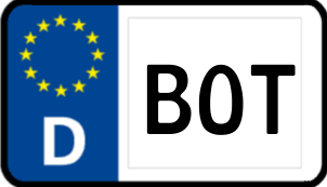 Kennzeichen BOT/