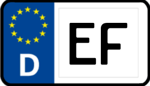 Kennzeichen EF/