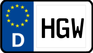 Kennzeichen HGW/