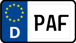 Kennzeichen PAF/