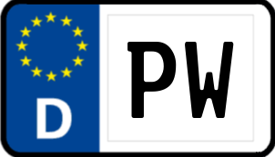 Kennzeichen PW/
