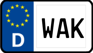 Kennzeichen WAK/