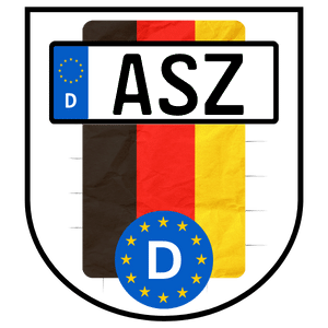 Kennzeichen Aue, Schwarzenberg Kennzeichen ASZ für Aue, SchwarZenberg