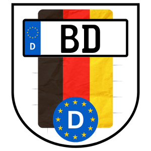 BD Kennzeichen Kennzeichen BD