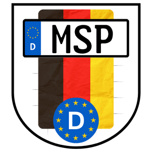 Kennzeichen Main, Spessart Kennzeichen MSP für Main, SPessart