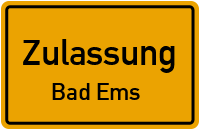 Zulassungsstelle Bad Ems Zulassungsstelle Bad Ems Kennzeichen reservieren